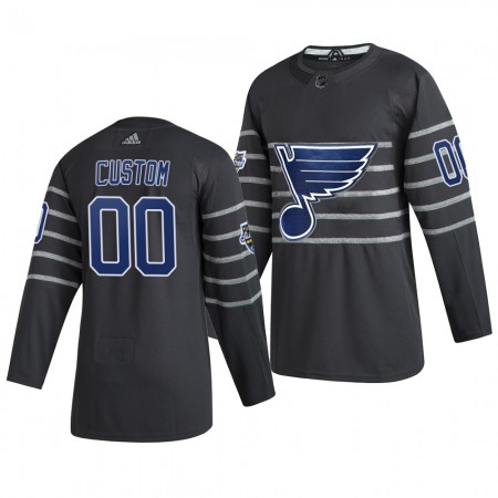 St. Louis Blues Personalizado Grijs Adidas 2020 NHL All-Star Authentic Shirt - Mannen